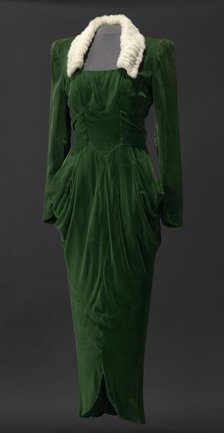 Green velvet dress worn by Lena Horne in the film Stormy Weather, 1943. Creator: Unknown.