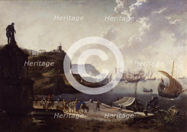 Seaport. Creator: Jode, Hans de (1630-1663).