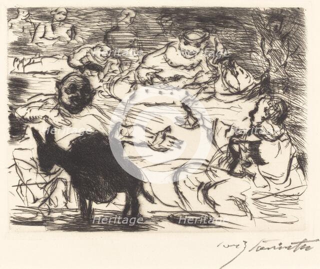Das Gastmahl des Trimalchio: pl. V (The Banquet of Trimalchio: pl. V), 1919. Creator: Lovis Corinth.