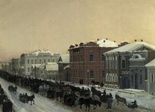 Magistratskaia Street at Shrove-Tide in 1897, 1897. Creator: Pavel Mikhailovich Kosharov.