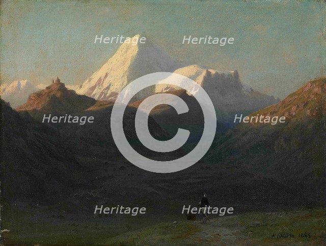 Mountain Landscape, 1868. Artist: Lagorio, Lev Felixovich (1827-1905)