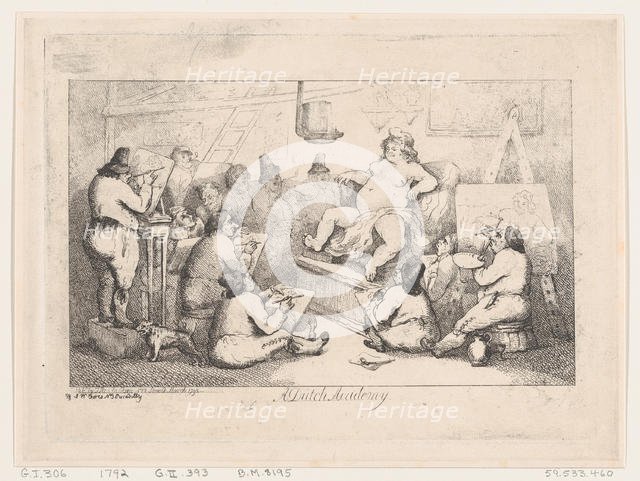 Dutch Academy, March 1792., March 1792. Creator: Thomas Rowlandson.
