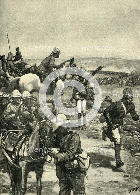 'The Battle of Omdurman: MacDonald's Brigade Repelling the Dervish Onslaught', c1900. Creator: H.M.P..