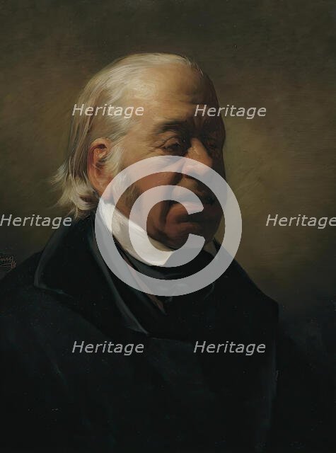 The painter Johann Nepomuk Schödlberger, 1852. Creator: Friedrich von Amerling.