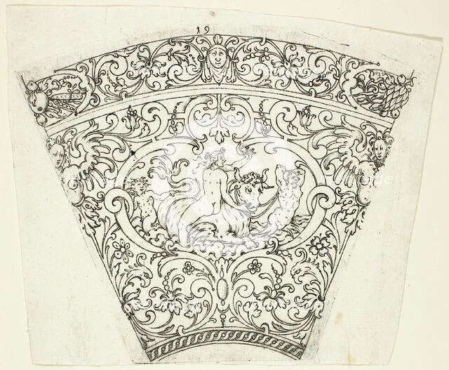 Plate 19, from twenty ornamental designs for goblets and beakers, 1604. Creator: Master AP.