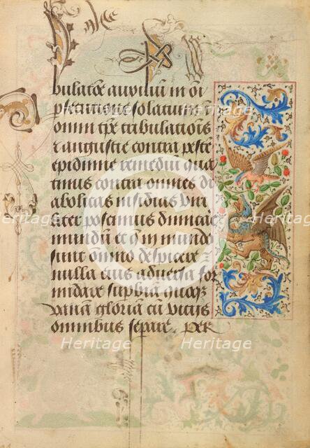 Decorated Text Page; Prayer Book of Charles the Bold, 1469. Creator: Nicolas Spierinc.