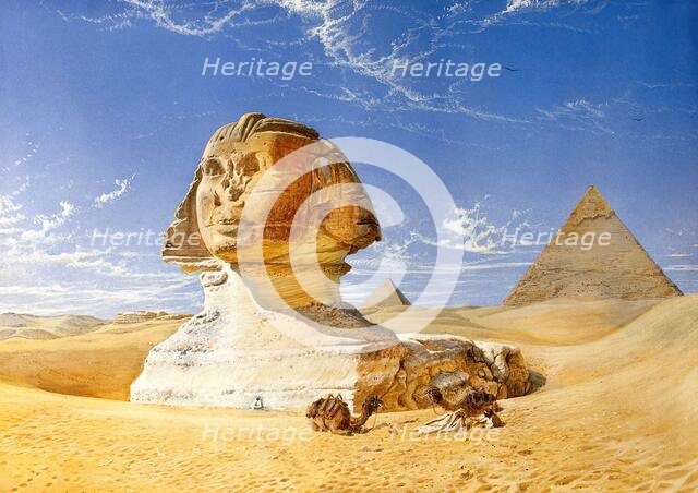 The Great Sphinx, between 1860 and 1893. Creator: Henry Stanier.