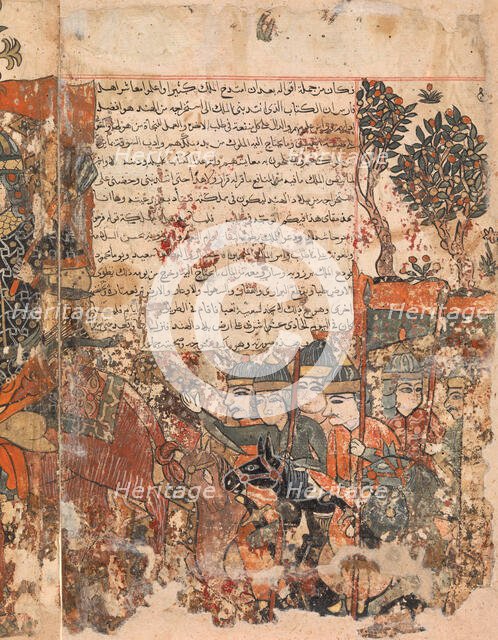 Burzuya's Mission Folio 5v, 6r from a Kalila Wa Dimna of Bidpai, 18th century. Creator: Unknown.