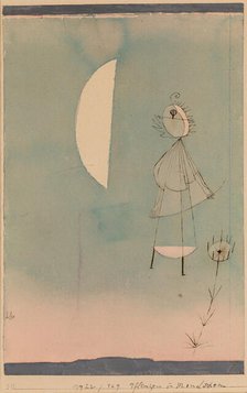 Plants in Moonlight, 1922. Creator: Paul Klee.