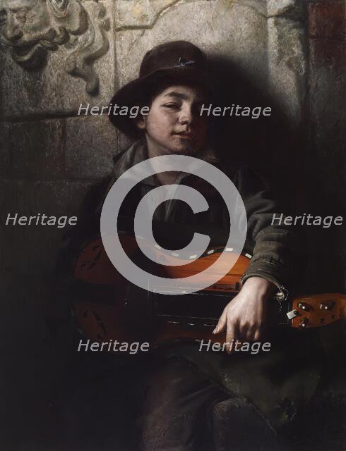 The Italian Boy with Hurdy-Gurdy, c1853. Creator: Richard Caton Woodville.