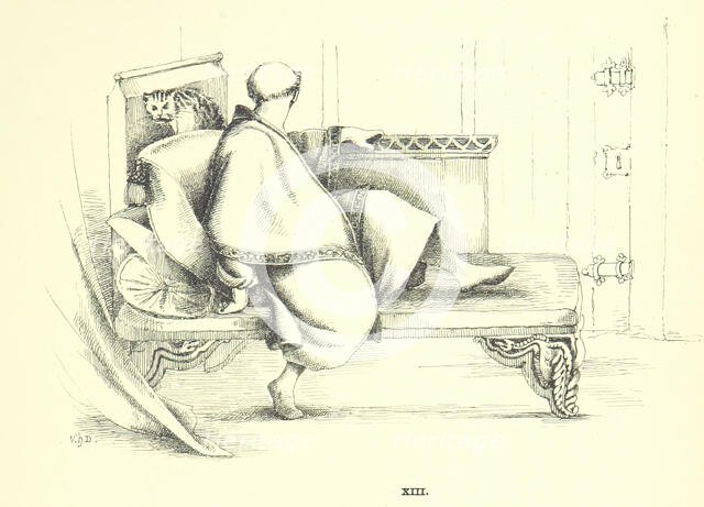 Hatto II and cat, 1861.  Creator: Violetta Harriot Darwin.