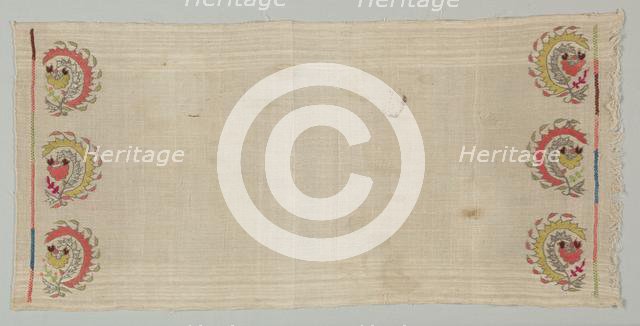 Embroidered Towel, 19th century. Creator: Unknown.