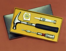 Product shot of a Stanley Tools boxed set from 1986.  Artist: Michael Walters