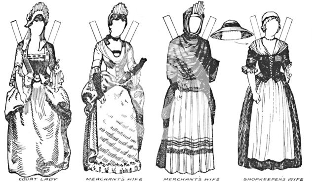 'The Gallery of British Costume: Some of the Dresses Worn in Anne's Reign', c1934. Artist: Unknown.