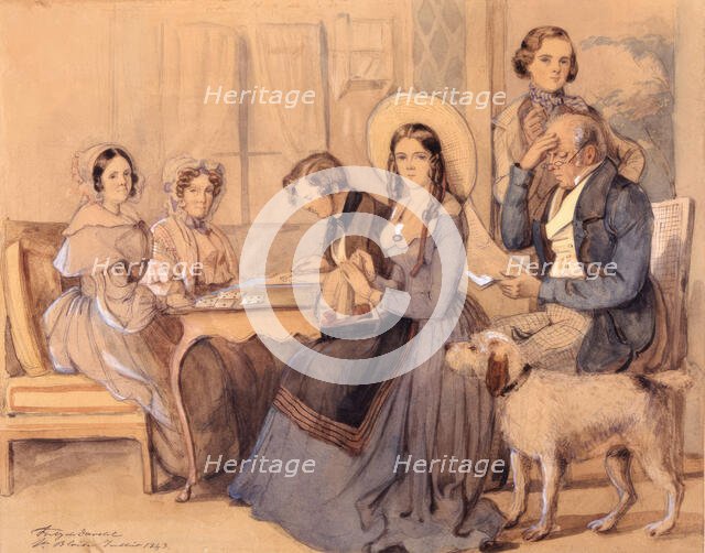 The Dardel family in Saint-Blaise, Switzerland, July 1843. Creator: Fritz von Dardel.