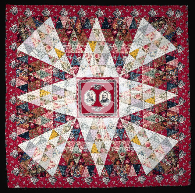 Garfield and Arthur Quilt, Pennsylvania, c. 1880. Creators: Annie Ensminger Kready, Louisa Ensminger.