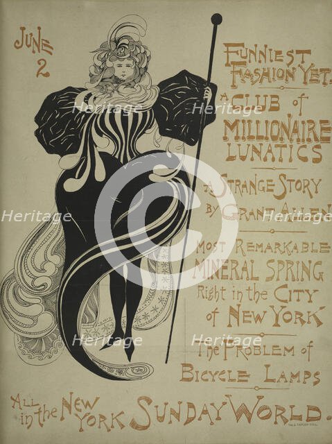 New York Sunday world. June 2, c1893 - 1897. Creator: Unknown.