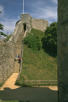 The keep, Carisbrooke Castle, Isle of Wight, 1997. Artist: N Corrie