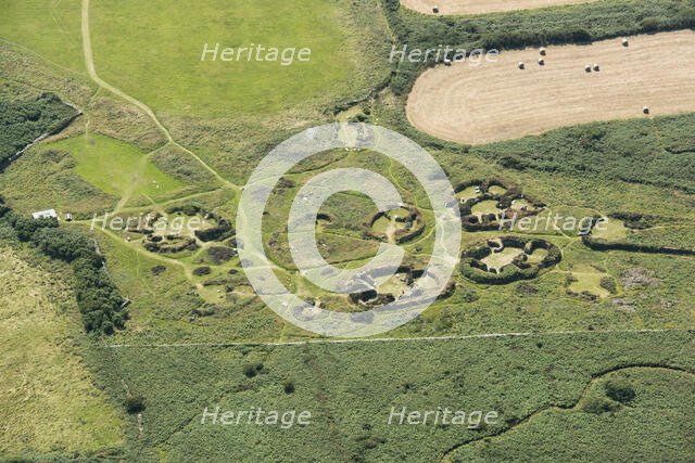 Chysauster an Iron Age to Roman settlement site with fogou, near Gulval, Cornwall, 2016. Creator: Damian Grady.