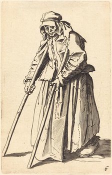 Beggar Woman with Crutches. Creator: Unknown.