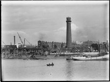 Shot Tower and Lead Works, Belvedere Road, Lambeth, Greater London Authority, 1936. Creator: Charles William  Prickett.