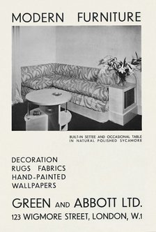 'Modern Furniture - Green and Abbott Ltd.', 1933. Artist: Unknown.