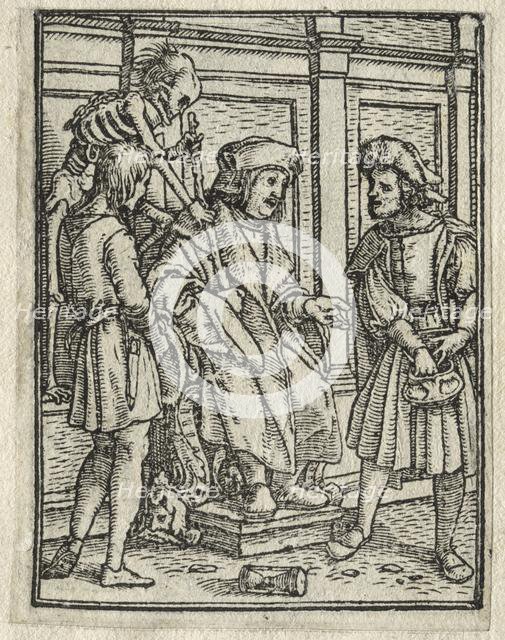 The Dance of Death: The Canon or Prebendary; The Judge. Creator: Hans Holbein (German, 1497/98-1543).