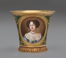 Cup (Tasse Jasmin À Pied Cannelé, 1St Size) With Portrait Of Anna Scott, Duchess..., 1811. Creator: Unknown.