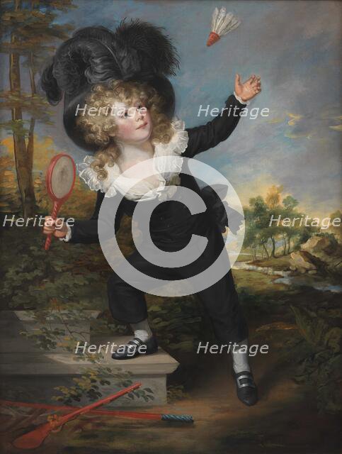 Portrait of Kennett Dixon playing shuttlecock, c1790. Creator: Beechey, Sir William (1753-1839).