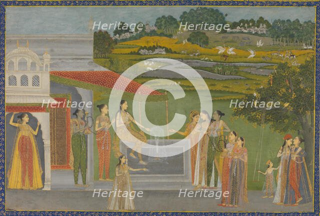 Princesses Gather at a Fountain, ca. 1770. Creator: Unknown.