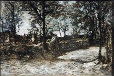 'Landscape. Fontainebleau', 19th century.  Artist: Adolphe Monticelli