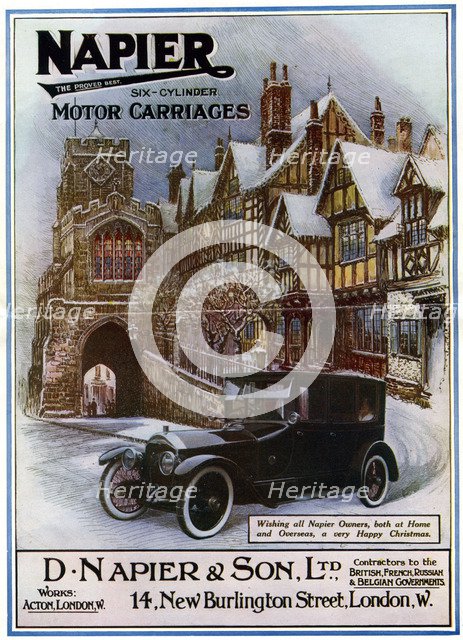 Napier, six cylinder motor carriages, 1917. Artist: Unknown