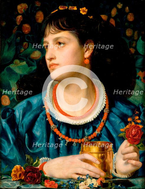 Isolde with the Potion, 1870. Creator: Sandys, Frederick (1829-1904).