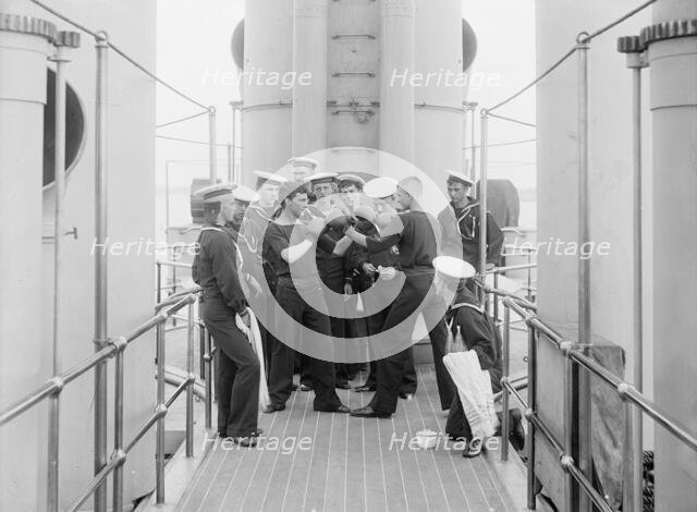 U.S.S. Massachusetts, boxing, between 1896 and 1901. Creator: Unknown.