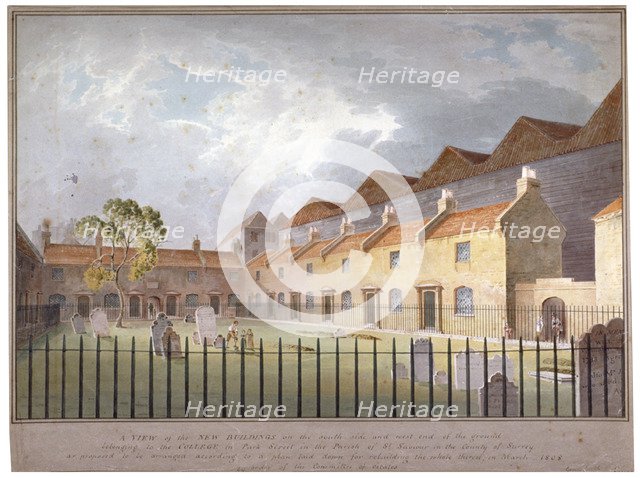 View of buildings in Park Street, Southwark, London, 1808. Artist: George Smith