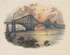 Forth Railway Bridge from the south-east, Scotland, c1895. Artist: Unknown