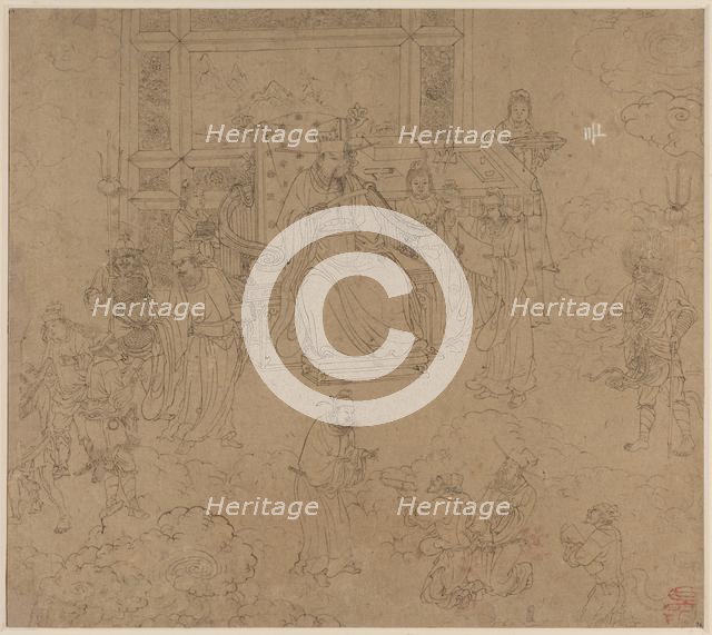 Album of Daoist and Buddhist Themes: Kings of Hells: Leaf 36, 1200s. Creator: Unknown.