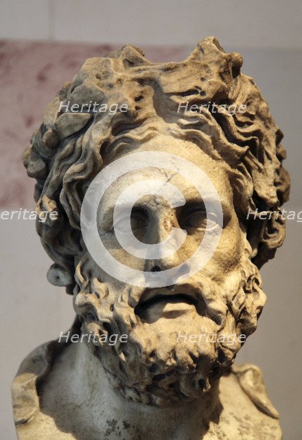Head of Asklepios, Greek God of Healing. Artist: Unknown