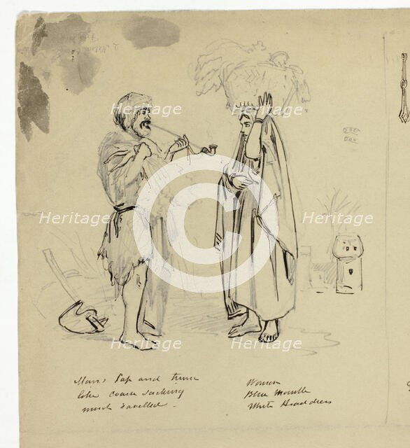 Woman and Beggar, n.d. Creator: Unknown.