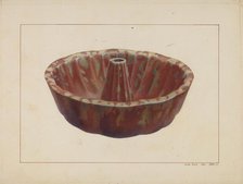 Turk's Head Baking Dish, 1938. Creator: John B. Moll.