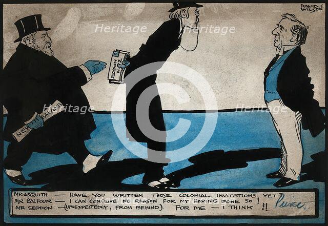 Asquith, Balfour and Seddon, 1905. Creator: David Wilson.