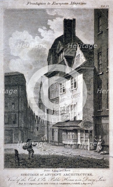The Cock and Magpie Public House, Drury Lane, Westminster, London, 1807. Artist: Samuel Rawle
