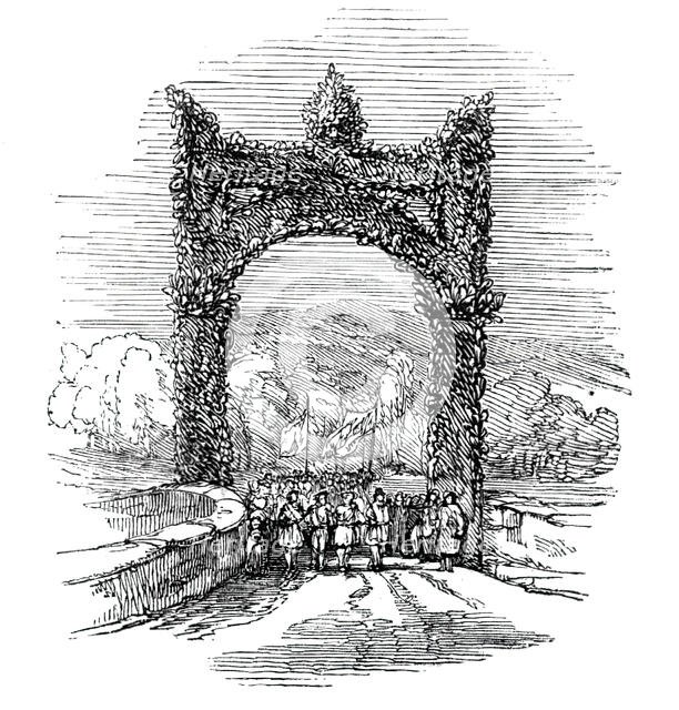 Arch on the Old Brig of Doon, 1844. Creator: Unknown.
