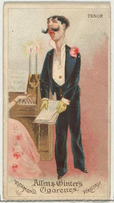 Tenor, from World's Dudes series (N31) for Allen & Ginter Cigarettes, 1888. Creator: Allen & Ginter.