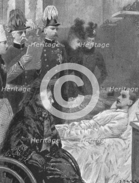 'Queen Victoria...visiting Soldiers wounded in the Indian Frontier campaigns...1898', (1901).  Creator: Samuel Begg.