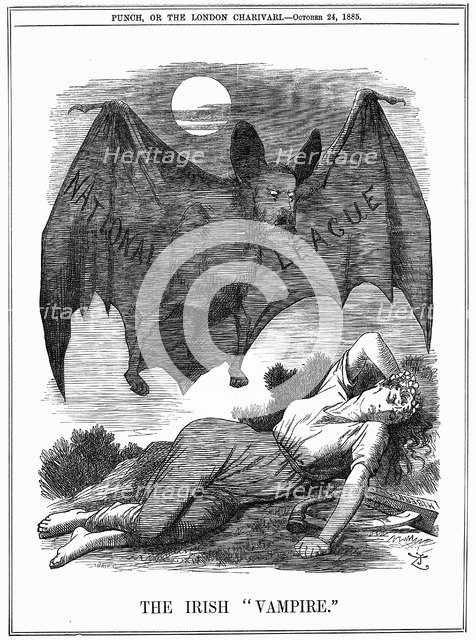 'The Irish Vampire', 1885. Artist: John Tenniel