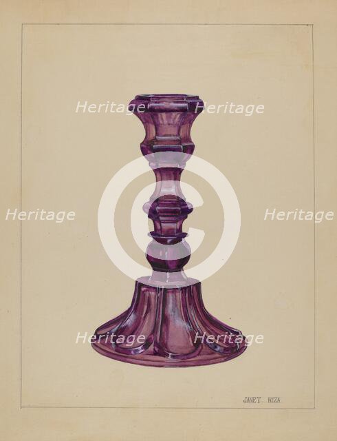 Candlestick, c. 1937. Creator: Janet Riza.