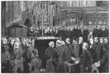 Funeral of Charles Darwin, English naturalist, 1882. Artist: Unknown