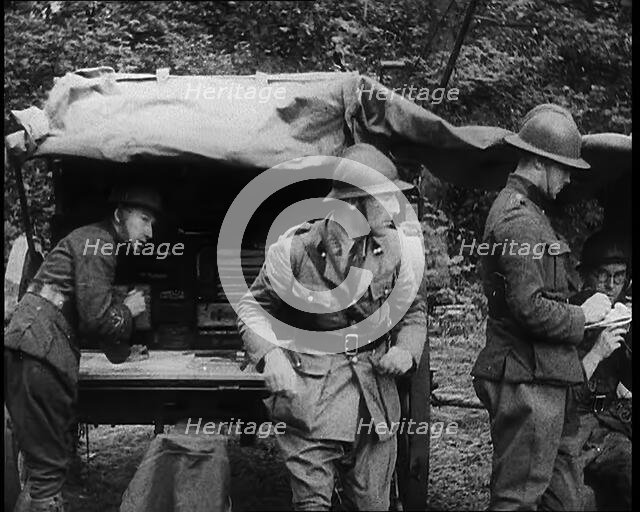 Belgian Soldiers Preparing for German Advance, 1940. Creator: British Pathe Ltd.