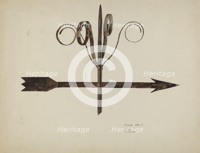 Weather Vane, c. 1936. Creator: Roberta Elvis.